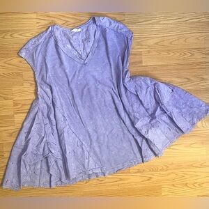 J.Her Lilac Lace Cap Sleeve Women's Top
